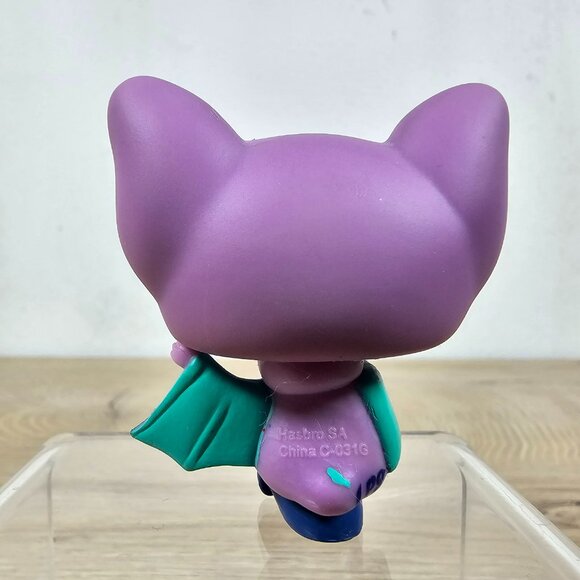 Hasbro Littlest Pet Shop #2142 Bat Purple Blue Sparkle Glitter Pretty Pairs LPS - Picture 7 of 10